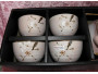 Exclusivt Japansk tesæt, Light pink, Kande og 4 kopper i gaveboks, håndmalet